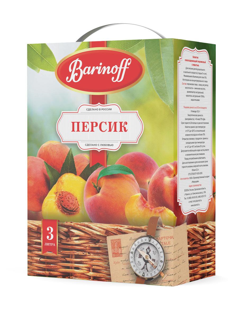 фото Напиток barinoff сокосодержащий персик с мякотью 3 л