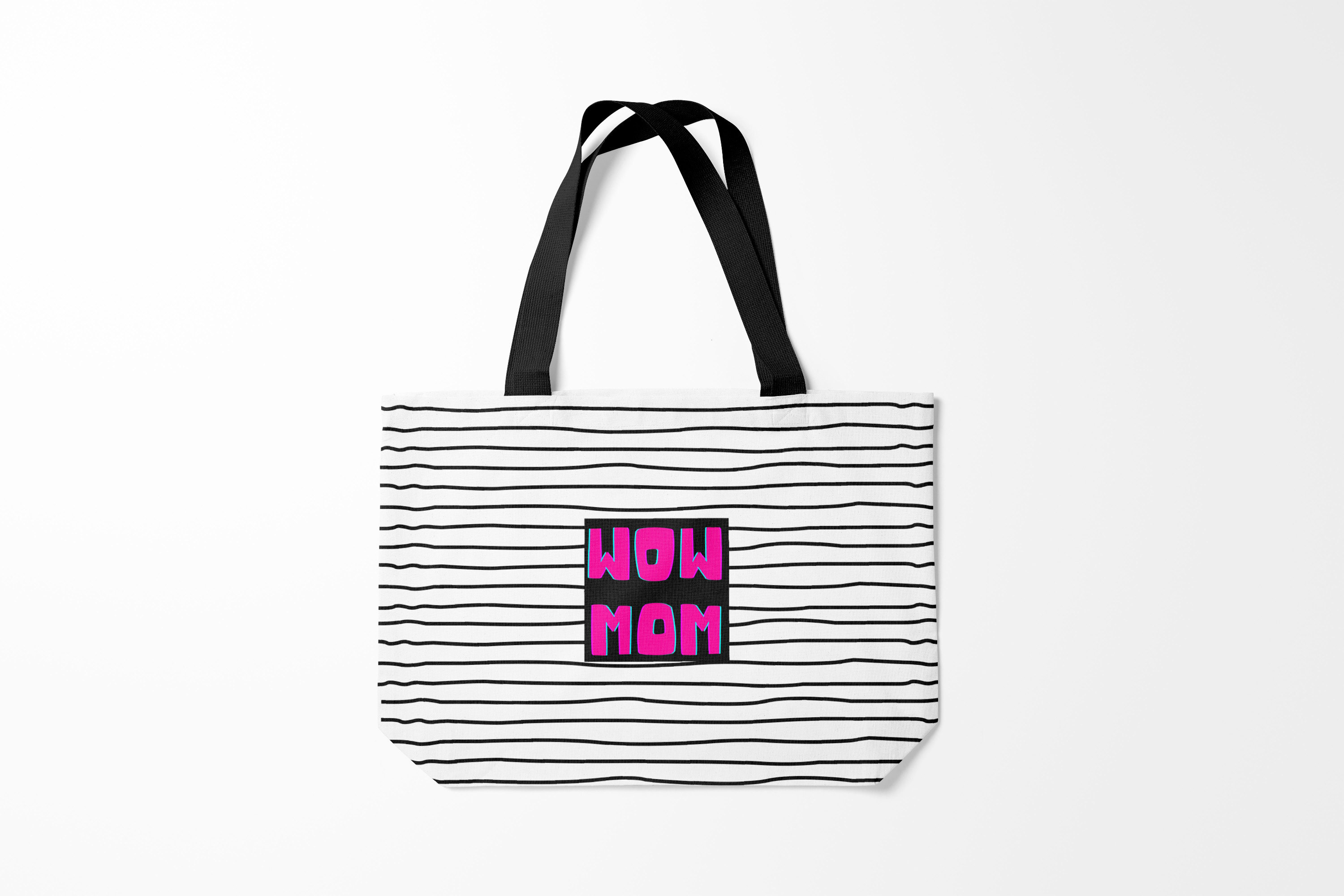 

Сумка шoппер унисекс Burnettie Лучшие мамы WOW MOM вау мама, белый; черный, Лучшие мамы WOW MOM вау мама