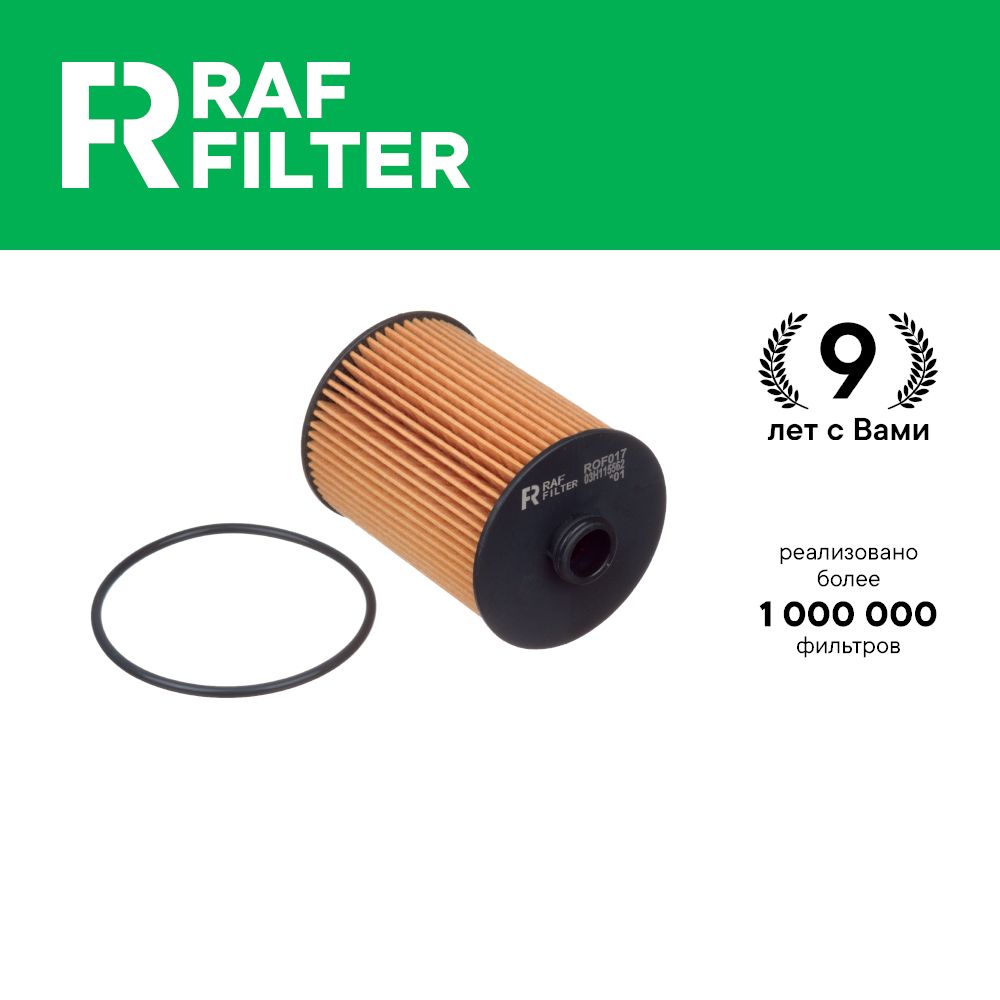 

Фильтр масляный RAF Filter ROF017 Porsche Cayenne 958, Skoda Superb 2 Volkswagen Passat СС