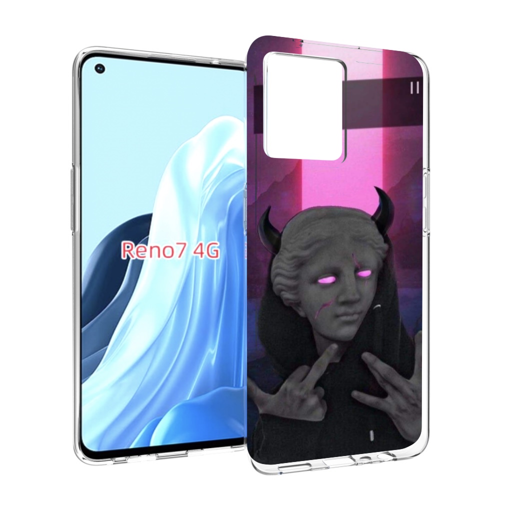 

Чехол MyPads глитч-статуя для OPPO RENO 7 4G, Прозрачный, Tocco