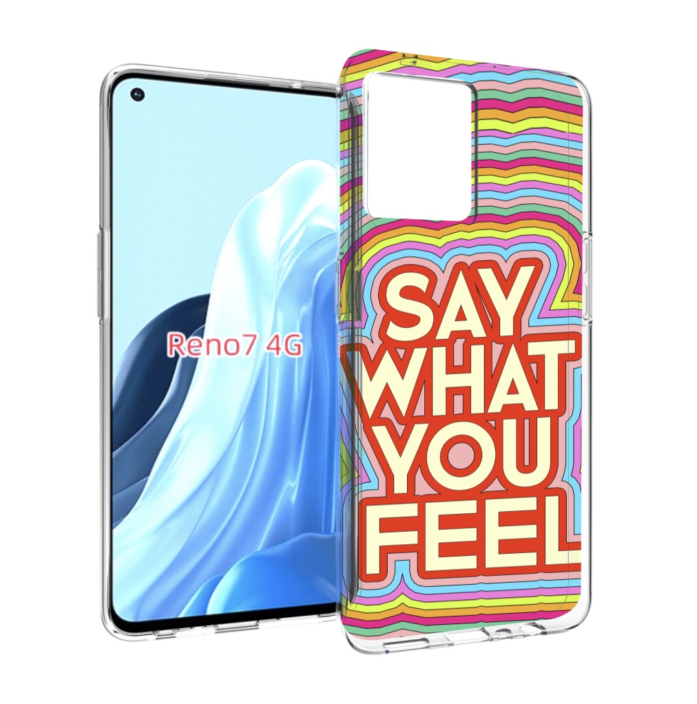 

Чехол MyPads говори то что чувствуешь для OPPO RENO 7 4G, Прозрачный, Tocco
