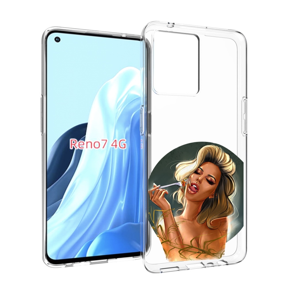 

Чехол MyPads голодная-девушка-модель женский для OPPO RENO 7 4G, Прозрачный, Tocco