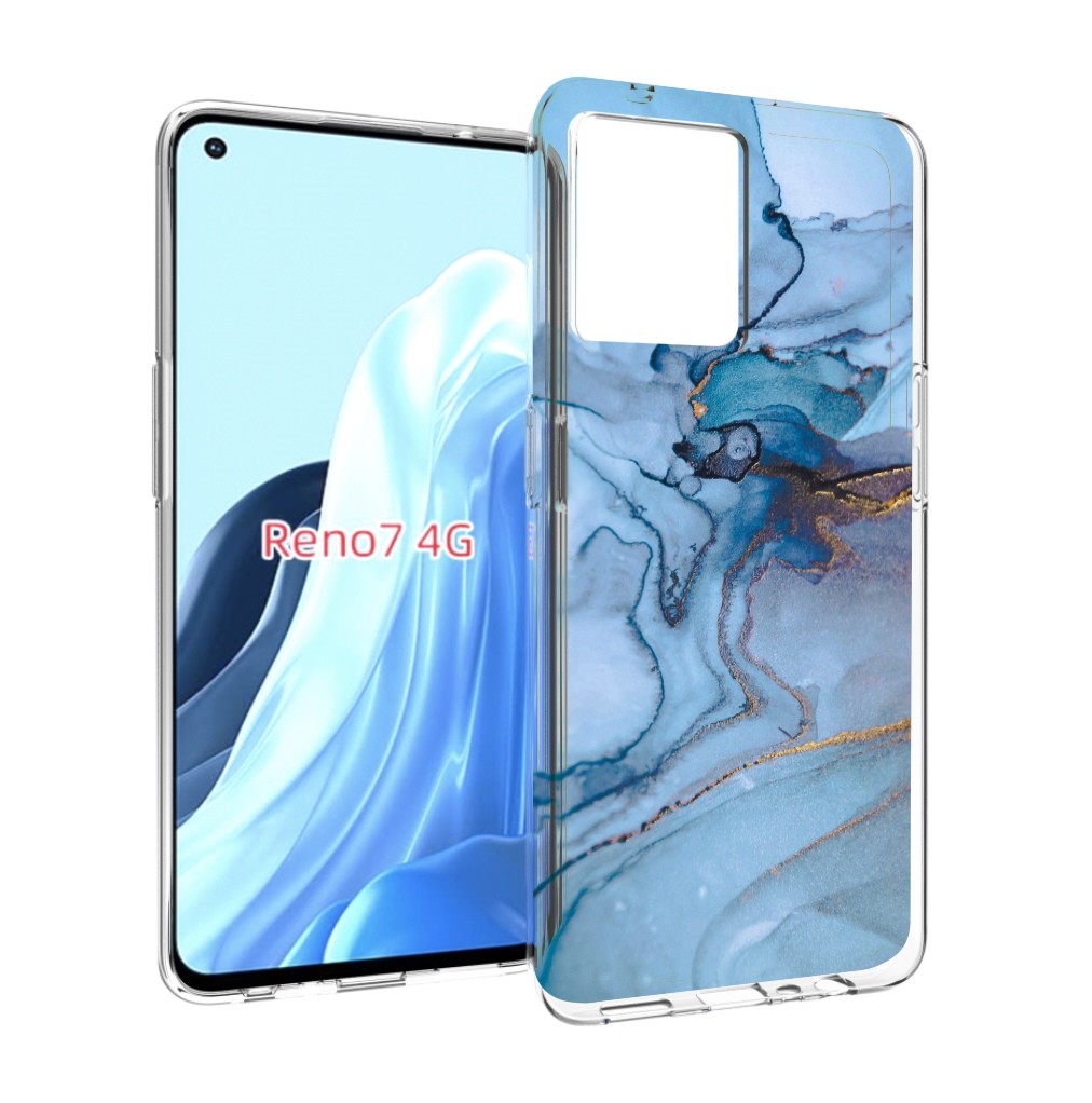 

Чехол MyPads голубой мрамор для OPPO RENO 7 4G, Прозрачный, Tocco