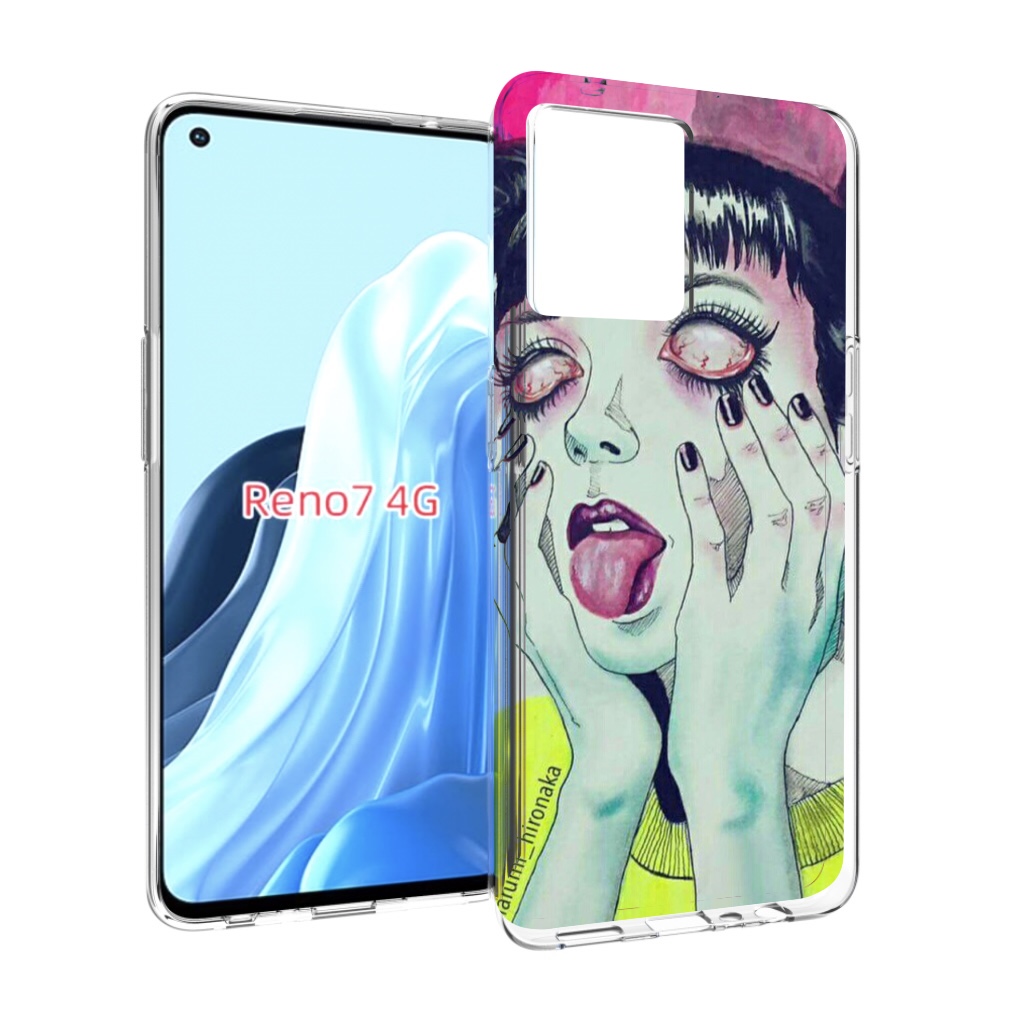 

Чехол MyPads девушка без зрачков для OPPO RENO 7 4G, Прозрачный, Tocco