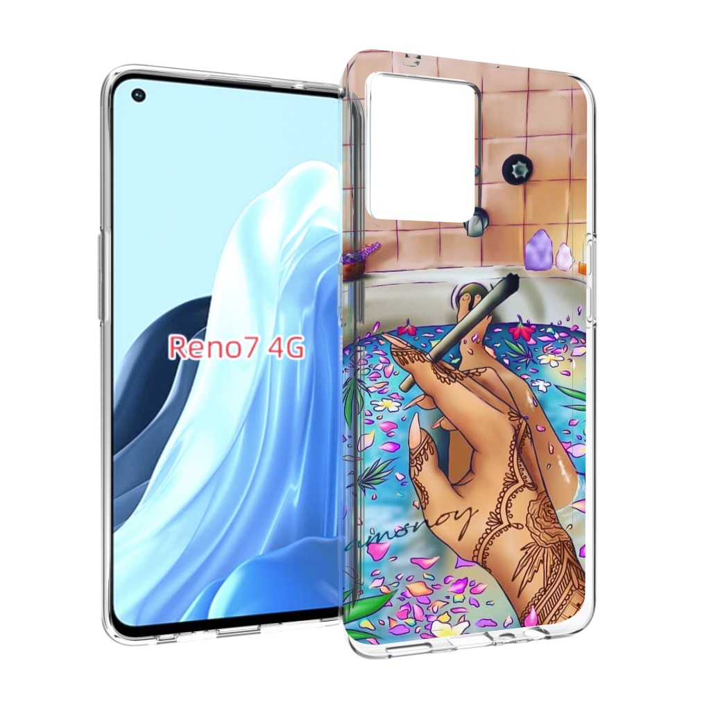 

Чехол MyPads девушка в ванне женский для OPPO RENO 7 4G, Прозрачный, Tocco