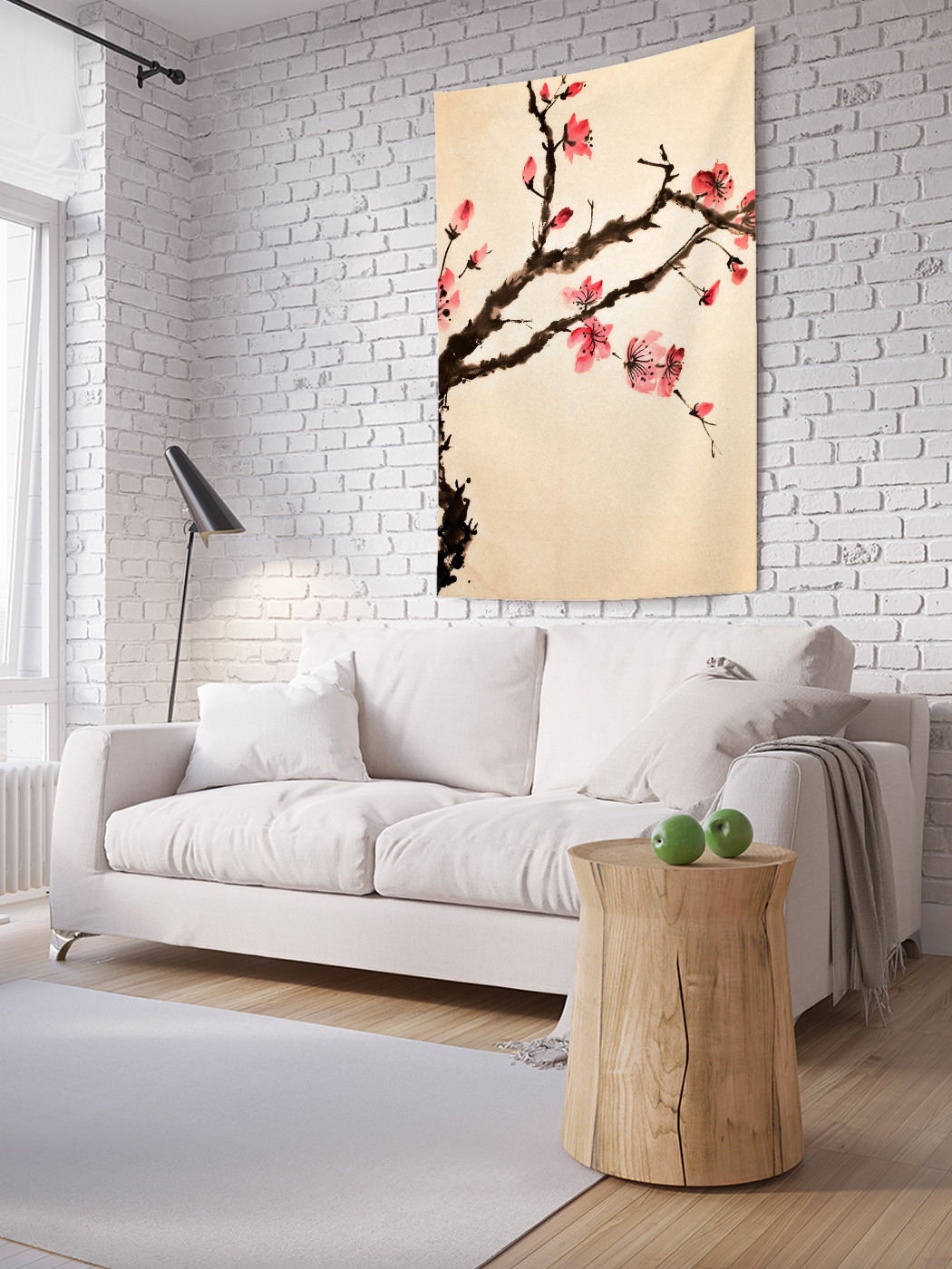 

Вертикальное фотопанно на стену JoyArty Цветение сакуры на закате 150x200 см, Цветение сакуры на закате