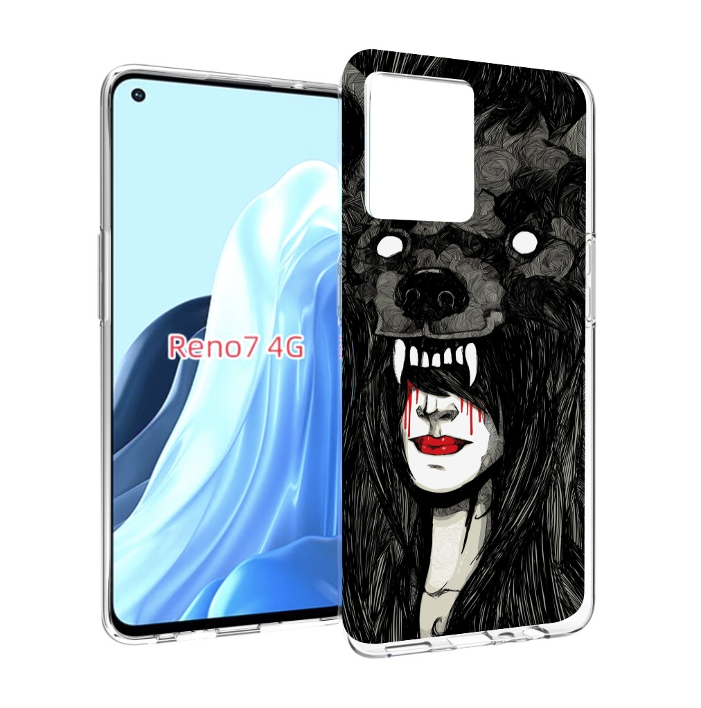 

Чехол MyPads девушка в шкуре волка женский для OPPO RENO 7 4G, Прозрачный, Tocco