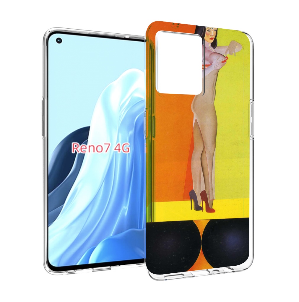 

Чехол MyPads девушка на шарах женский для OPPO RENO 7 4G, Прозрачный, Tocco
