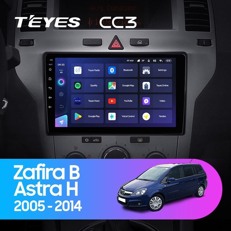 Штатная магнитола Teyes CC3L 4/64 Opel Zafira B (2005-2014) F2