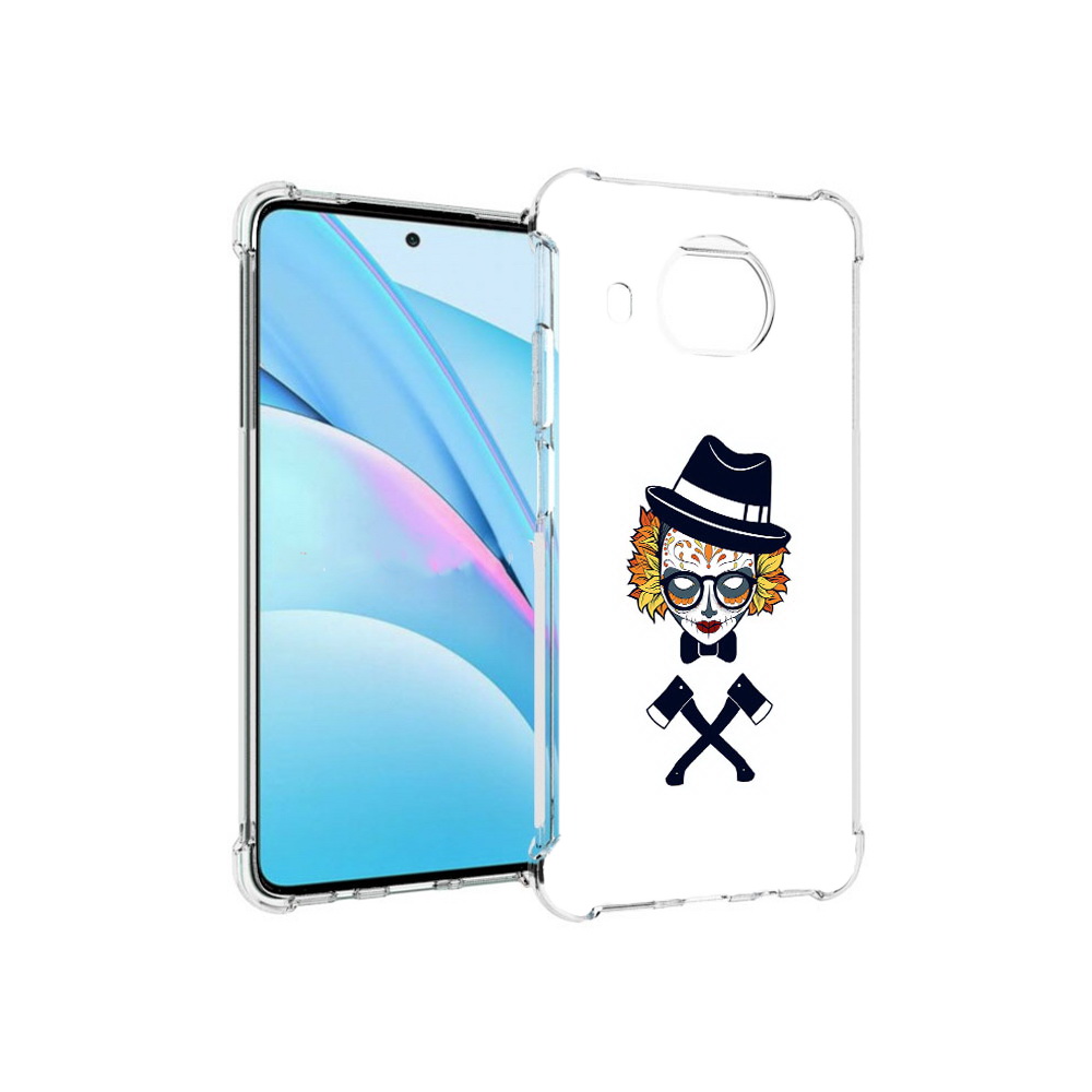 

Чехол MyPads Tocco для Xiaomi Mi 10T Lite девушка в маске с топорами рисунок, Прозрачный, Tocco