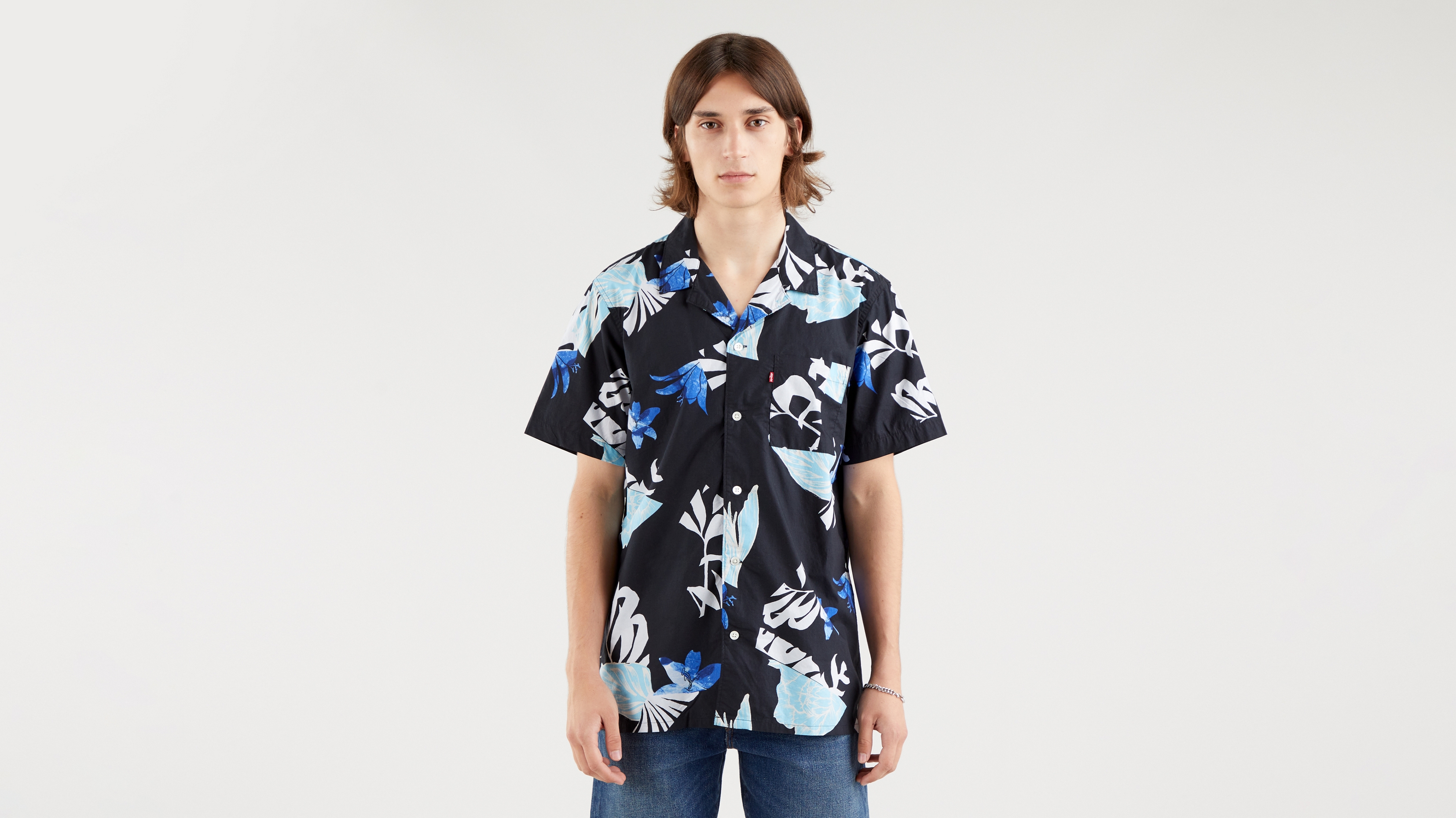 Рубашка мужская Levi's 72625 синяя XL