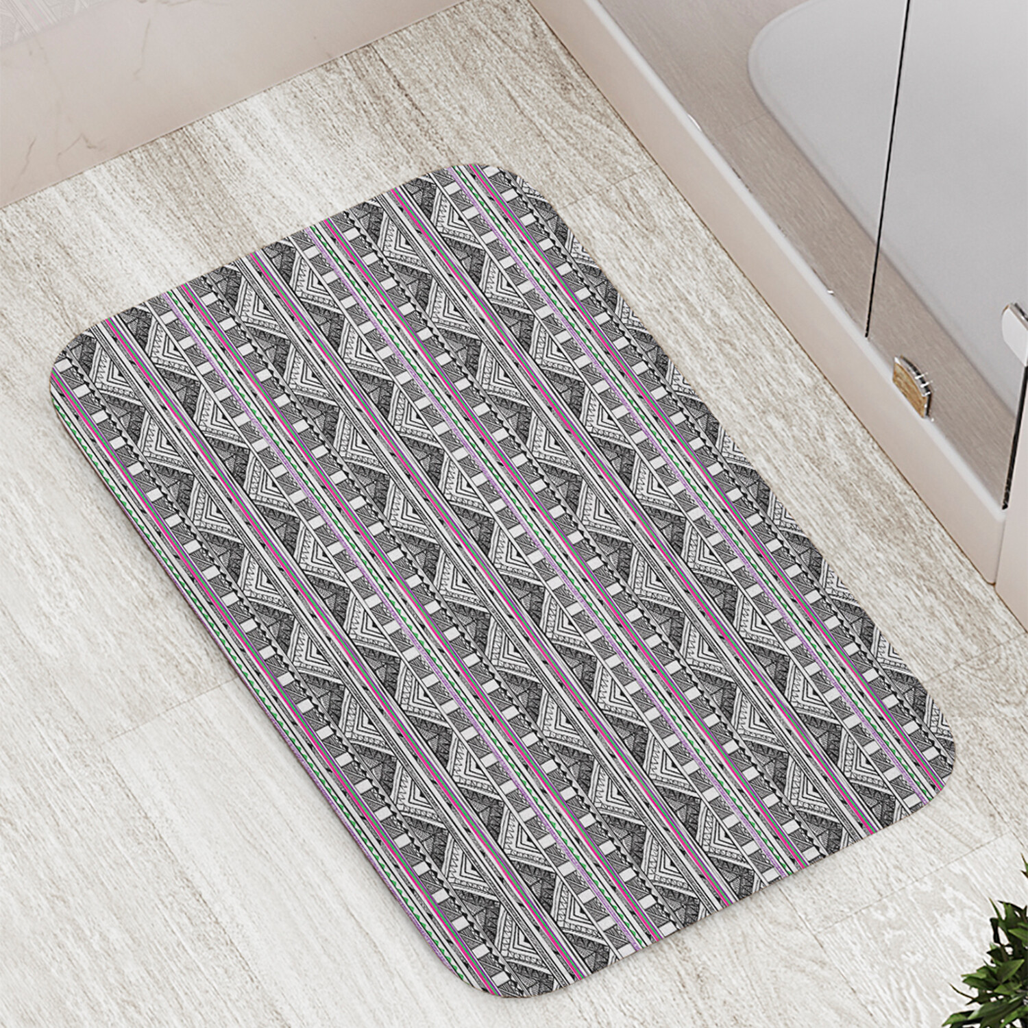 

Коврик JoyArty "Нарисованный мексиканский орнамент" для ванной сауны бассейна 77х52 см, Нарисованный мексиканский орнамент