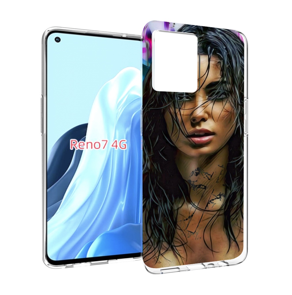 

Чехол MyPads девушка с мокрыми волосами женский для OPPO RENO 7 4G, Прозрачный, Tocco