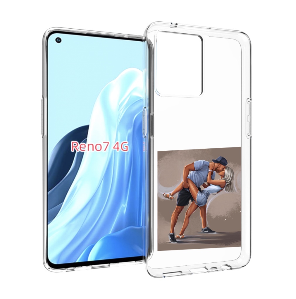 

Чехол MyPads девушка с парнем танцуют женский для OPPO RENO 7 4G, Прозрачный, Tocco