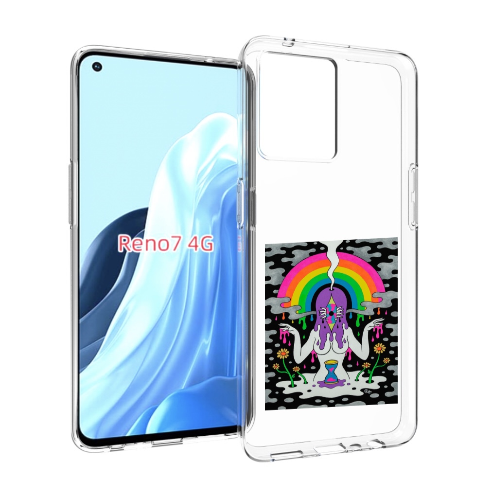 

Чехол MyPads девушка с радугой абстракция женский для OPPO RENO 7 4G, Прозрачный, Tocco