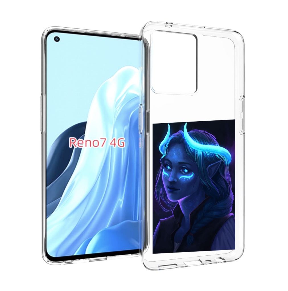 

Чехол MyPads девушка синяя ледяная женский для OPPO RENO 7 4G, Прозрачный, Tocco