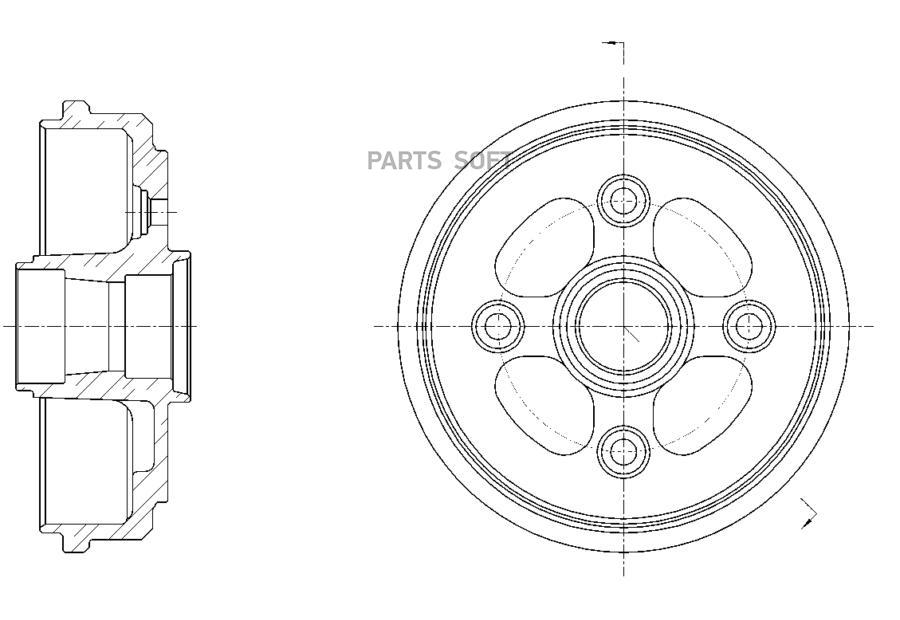 Барабан тормозной G-brake GD-06582