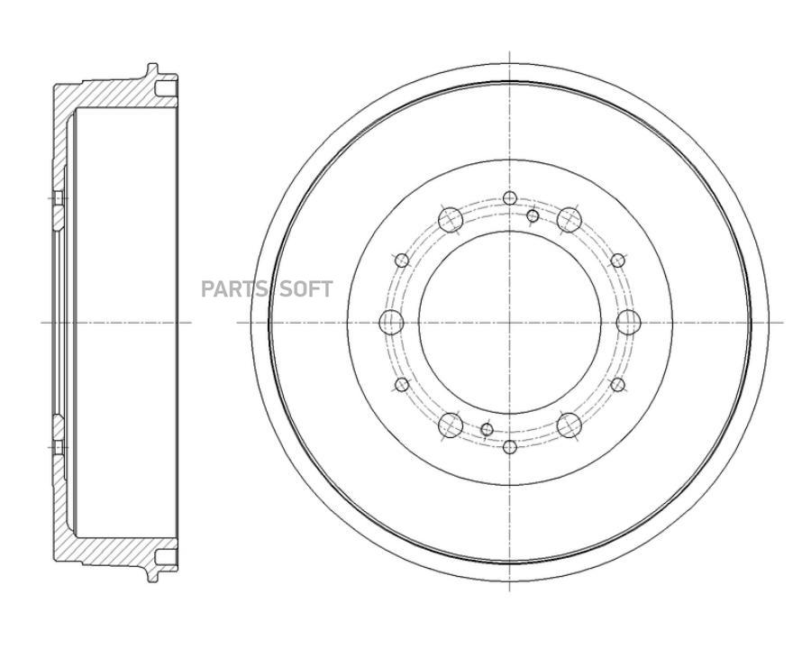 Тормозной барабан GBRAKE GD06860
