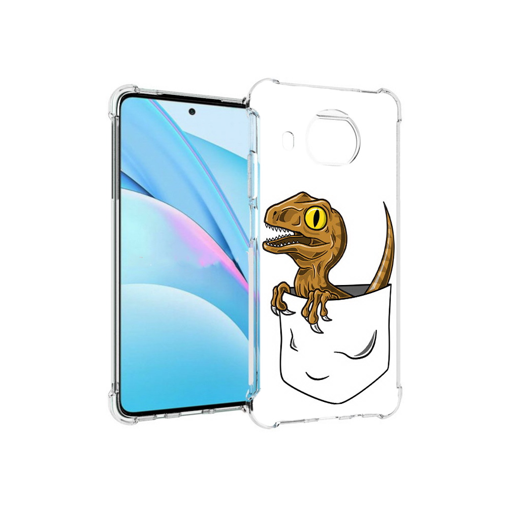

Чехол MyPads Tocco для Xiaomi Mi 10T Lite динозавр в кармане (PT154732.269.327), Прозрачный, Tocco