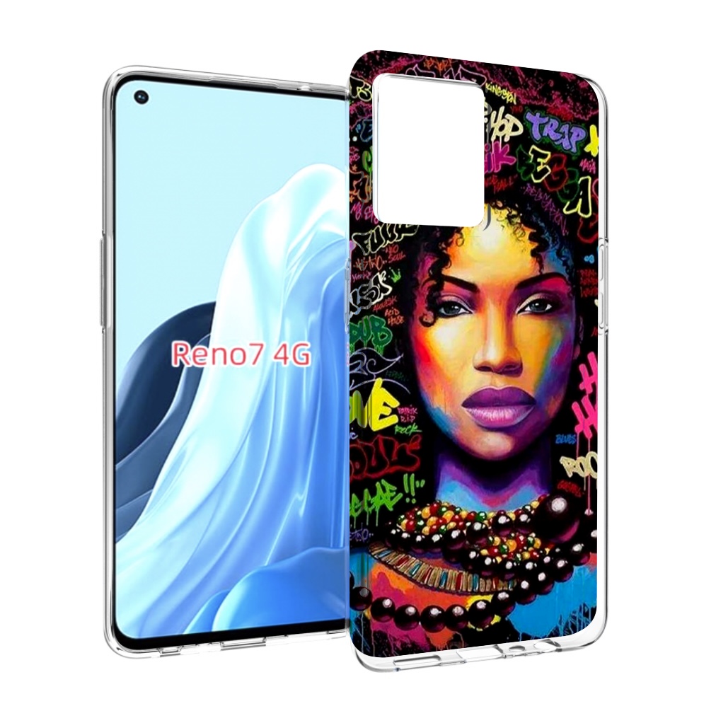 

Чехол MyPads девушка-в-граффити женский для OPPO RENO 7 4G, Прозрачный, Tocco