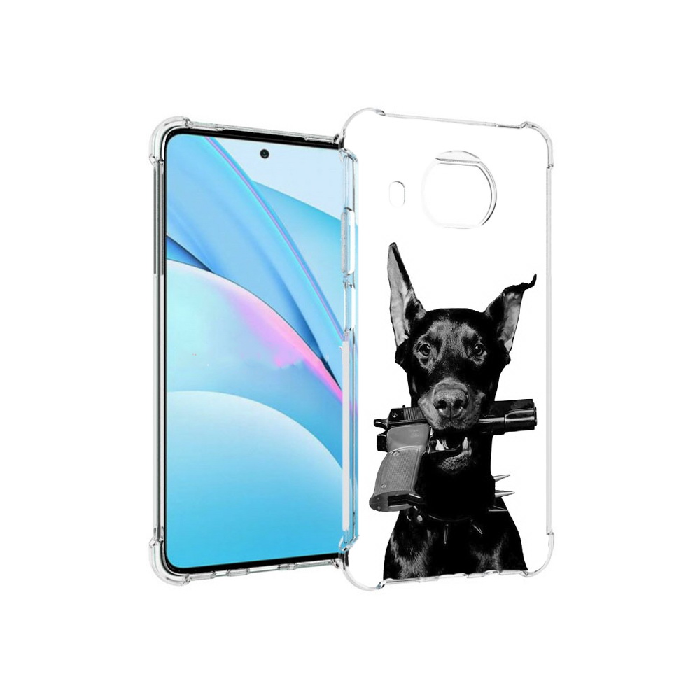 

Чехол MyPads Tocco для Xiaomi Mi 10T Lite доберман с пистолетом (PT154732.269.331), Прозрачный, Tocco