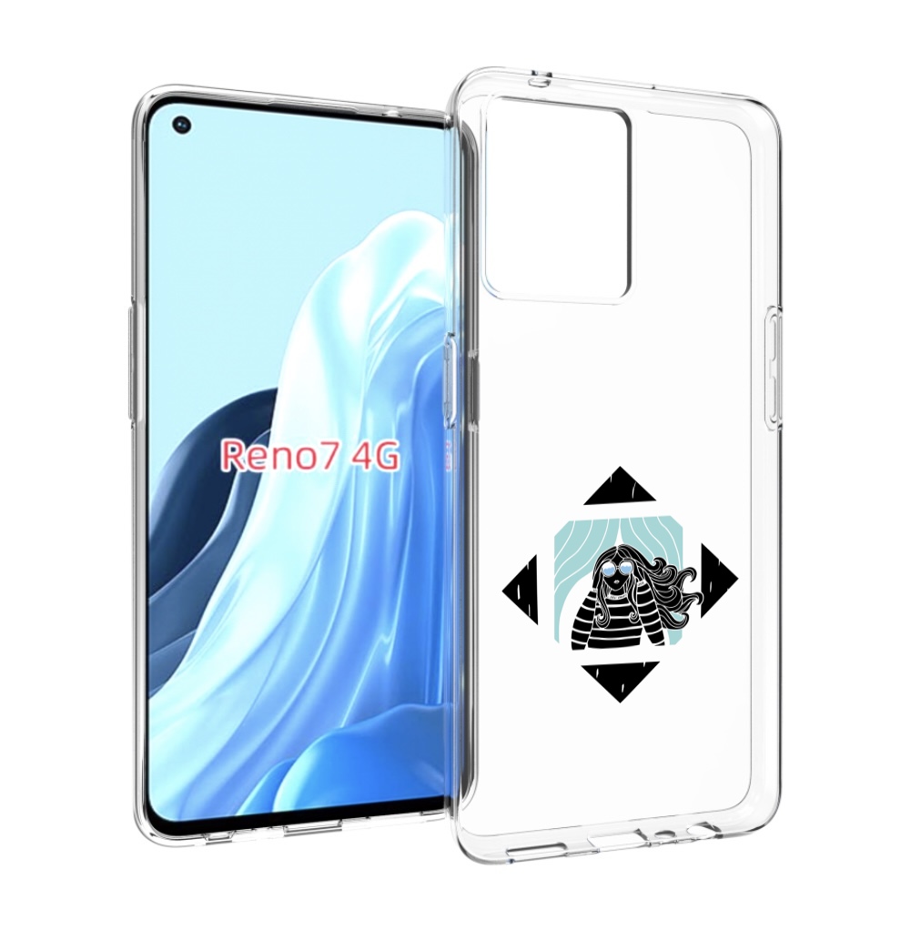 

Чехол MyPads девушка-в-квадратике для OPPO RENO 7 4G, Прозрачный, Tocco