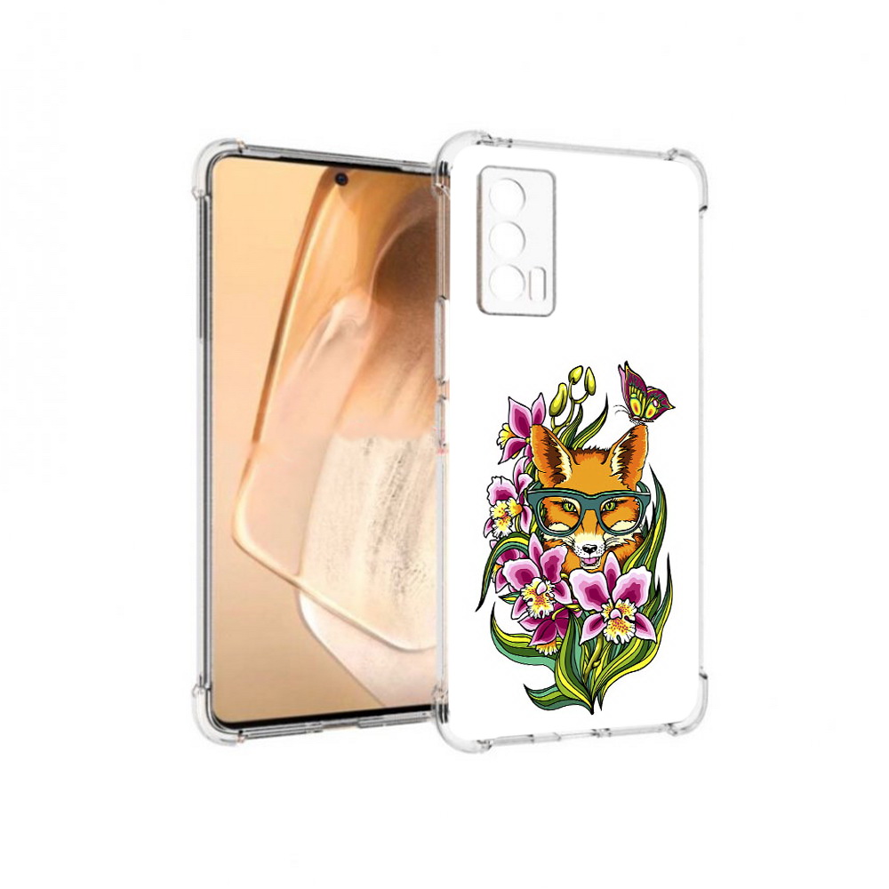 

Чехол MyPads Tocco для Vivo iQOO Neo 5 Лиса в цветах (PT226960.398.108), Прозрачный, Tocco
