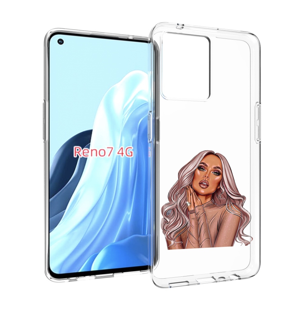

Чехол MyPads девушка-в-коричневых-оттенках для OPPO RENO 7 4G, Прозрачный, Tocco