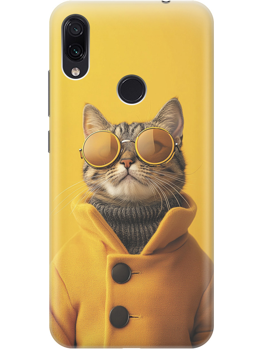 

Силиконовый чехол на Xiaomi Redmi Note 7 / Note 7 Pro с принтом "Котик в желтых очках", Прозрачный;желтый;черный, 720434912