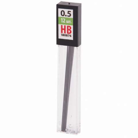 

Грифели запасные 0,5 мм, HB, STAFF "EVERYDAY" MPL-876, 12 шт., 180876 - (24 упак.), Черный