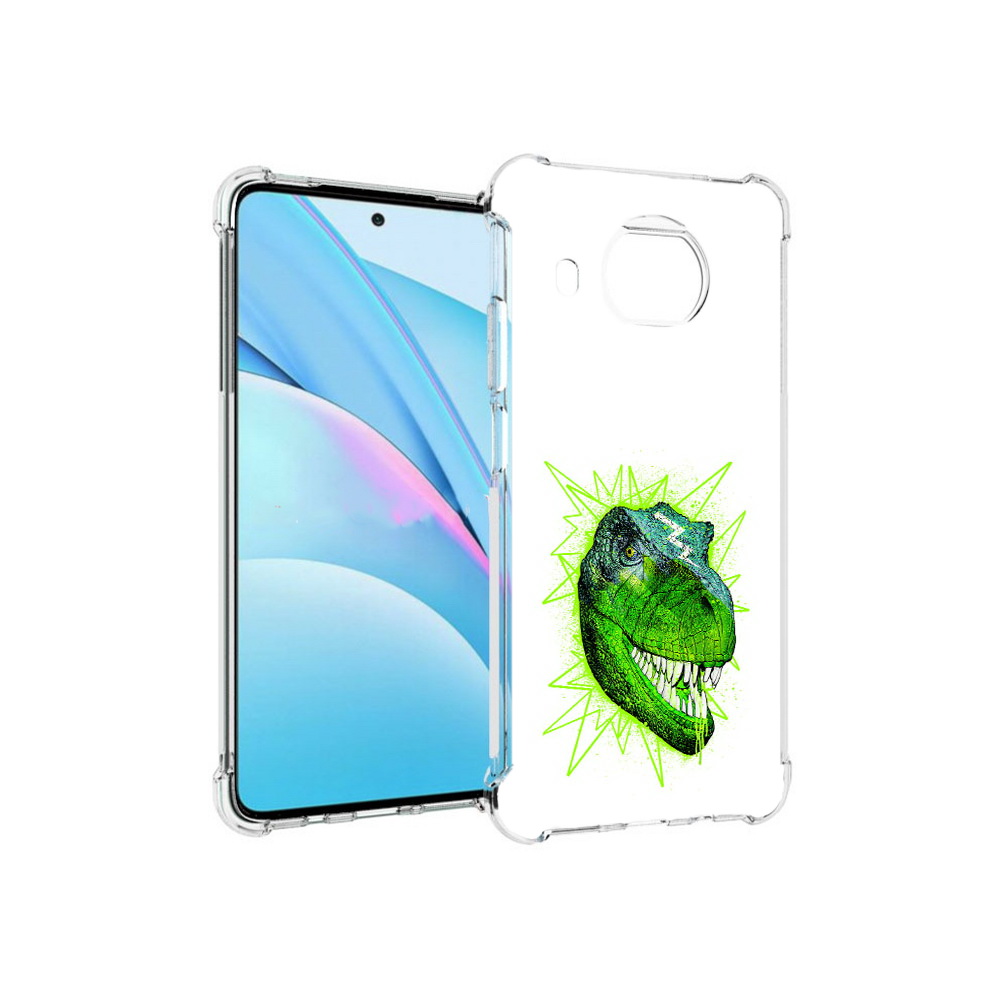 

Чехол MyPads Tocco для Xiaomi Mi 10T Lite зеленый динозавр (PT154732.269.358), Прозрачный, Tocco