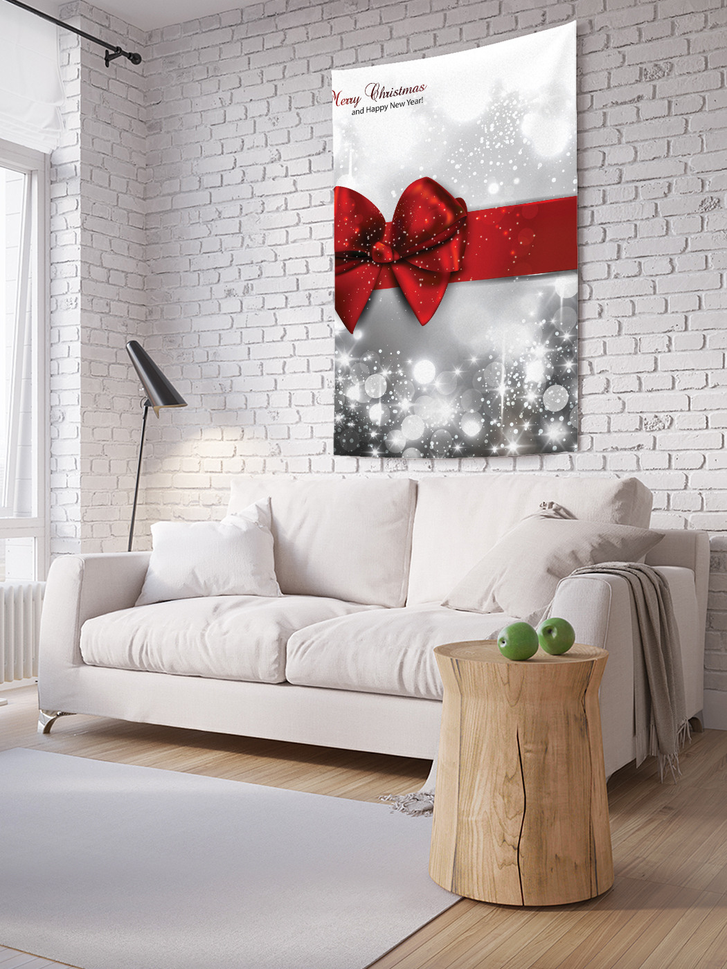 

Вертикальное фотопанно на стену JoyArty Рождественский бант 150x200 см, Рождественский бант
