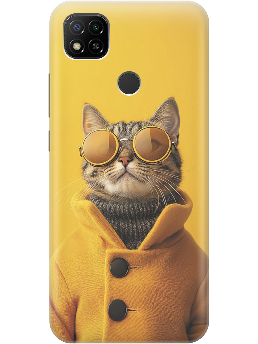 

Силиконовый чехол на Xiaomi Redmi 10A / 9C с принтом "Котик в желтых очках", Прозрачный;желтый;черный, 723311712