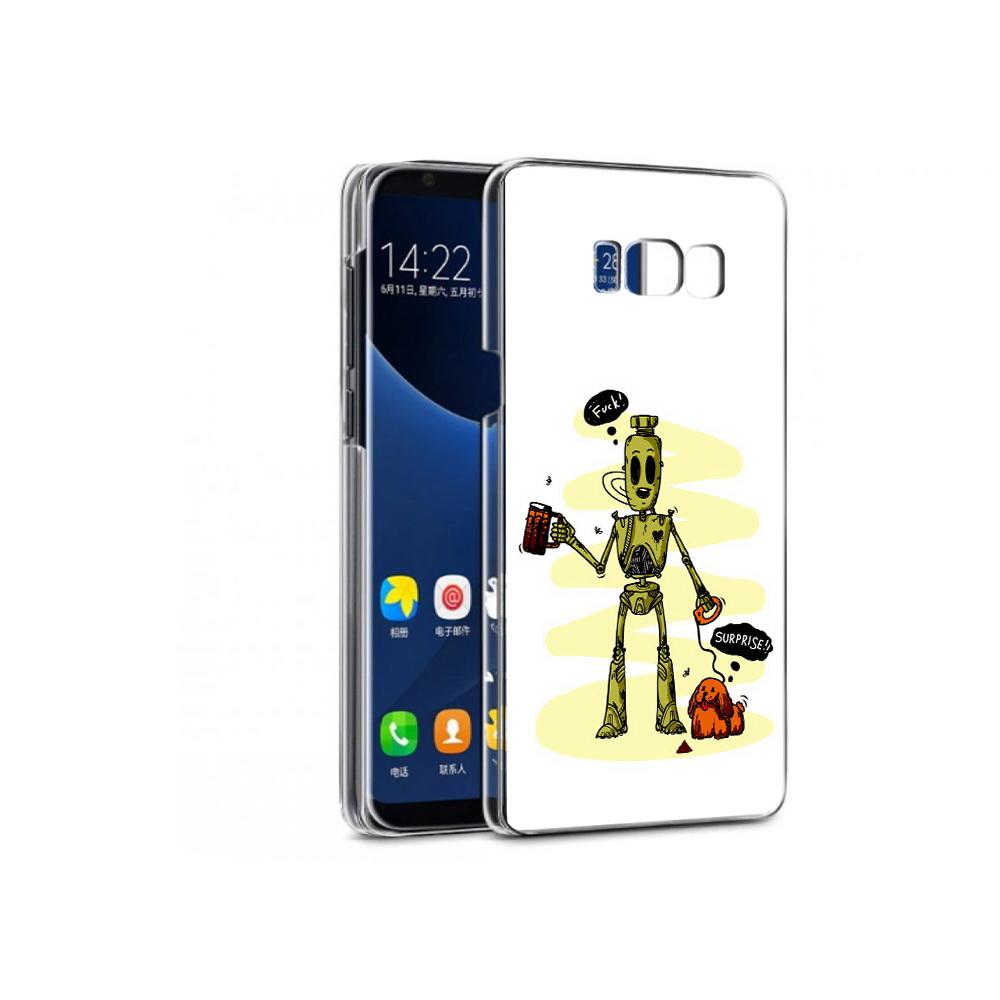 

Чехол MyPads Tocco для Samsung Galaxy S7 прикольный робот (PT40116.513.557), Прозрачный, Tocco
