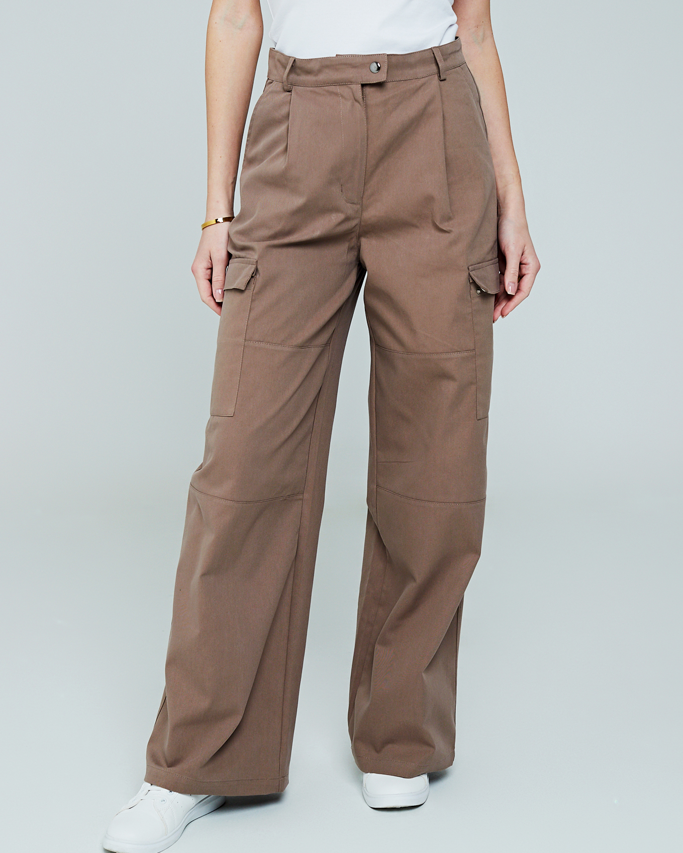 

Брюки женские IRINA EGOROVA Cargo pants1 коричневые 44 RU, Коричневый, Cargo pants1