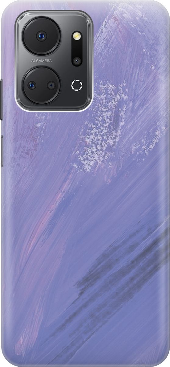 

Силиконовый чехол на Honor X7a с принтом "Сиреневые мазки", Серый;фиолетовый, 159384
