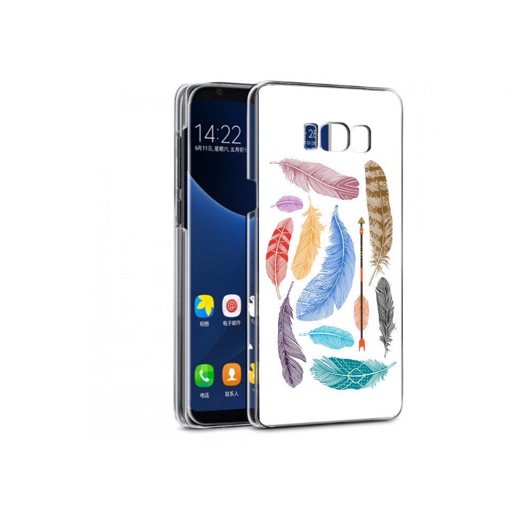 

Чехол MyPads Tocco для Samsung Galaxy S7 разноцветные перья (PT40116.513.572), Прозрачный, Tocco