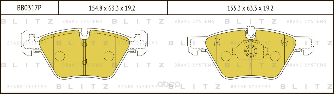 

Тормозные колодки BLITZ передние дисковые bb0317p