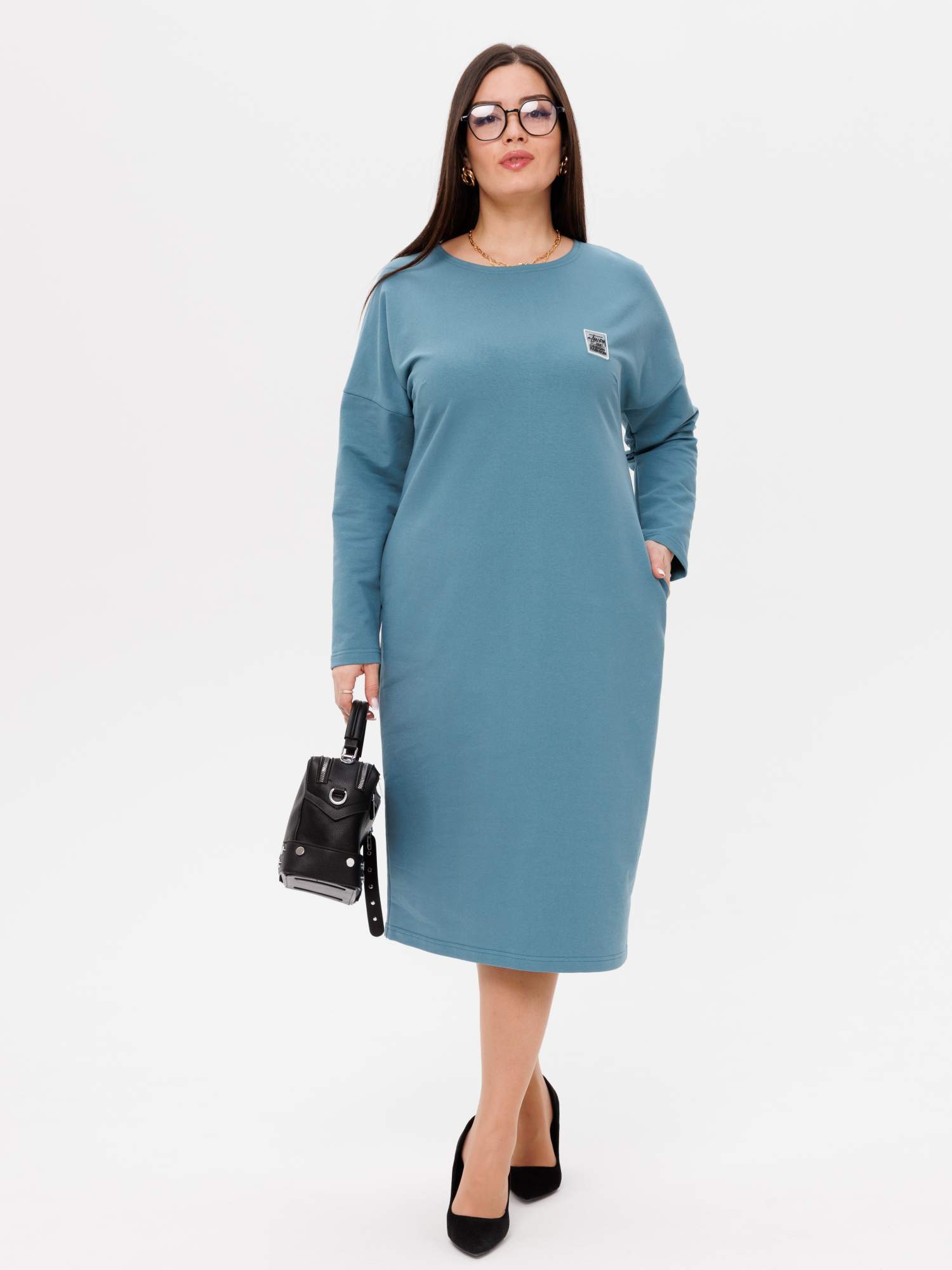 

Платье женское Elenatex П-167 бирюзовое 52 RU, Бирюзовый, П-167