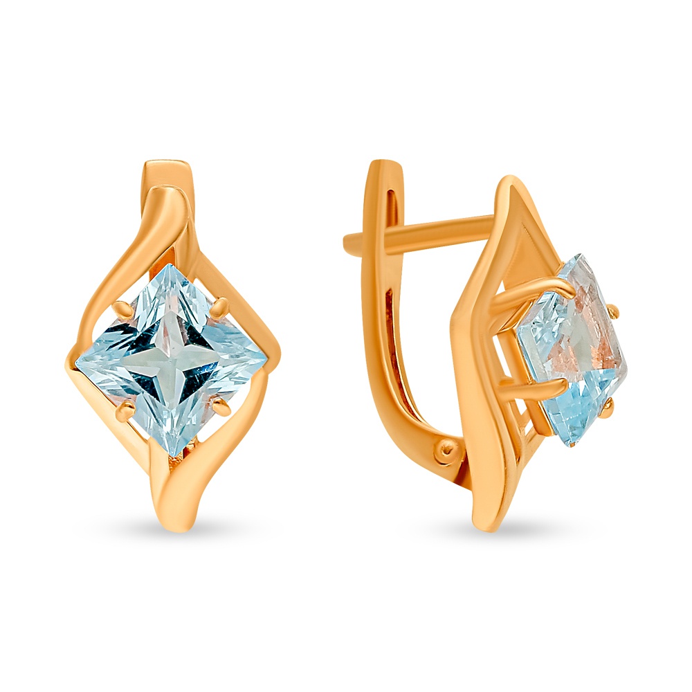 

Серьги из красного золота 585Gold 202008723, топаз, 202008723