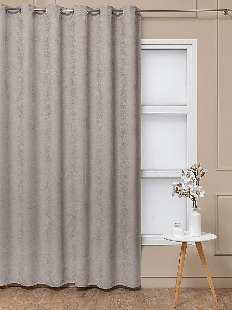 

Штора Amore Mio вельвет (канвас) однотонный, на люверсах 200х260 1 шт,бежевый