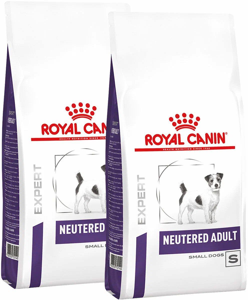 

Сухой корм для собак ROYAL CANIN NEUTERED ADULT SMALL DOG S, 2шт по 0,8кг