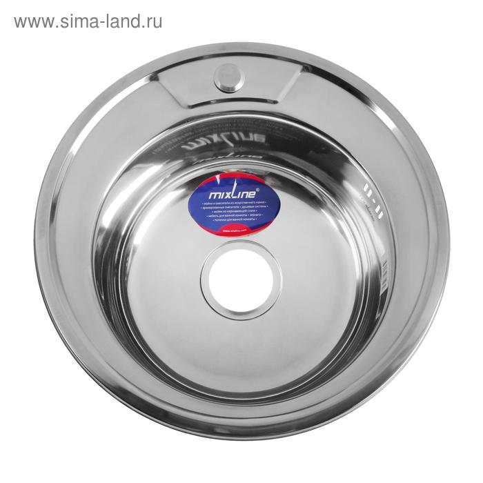 

Мойка для кухни Mixline D49 круглая, нерж.сталь (0,6) 528182, Серебристый, 528182