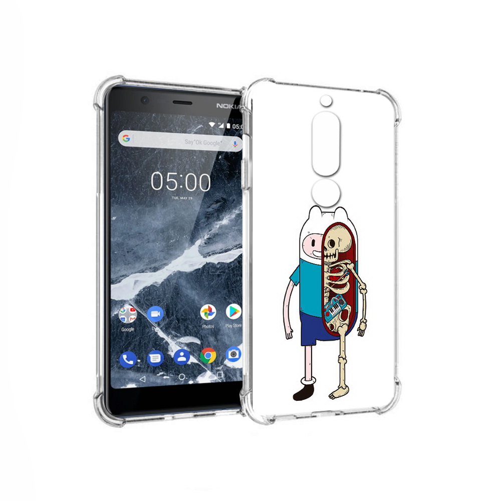 

Чехол MyPads Tocco для Nokia 5.1 Финн скелет (PT114144.121.187), Прозрачный, Tocco