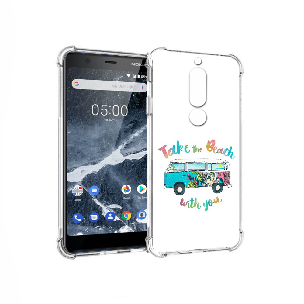 

Чехол MyPads Tocco для Nokia 5.1 Хиппи автобус (PT114144.121.190), Прозрачный, Tocco