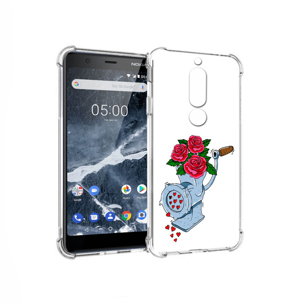 

Чехол MyPads Tocco для Nokia 5.1 Цветочные сердца (PT114144.121.199), Прозрачный, Tocco