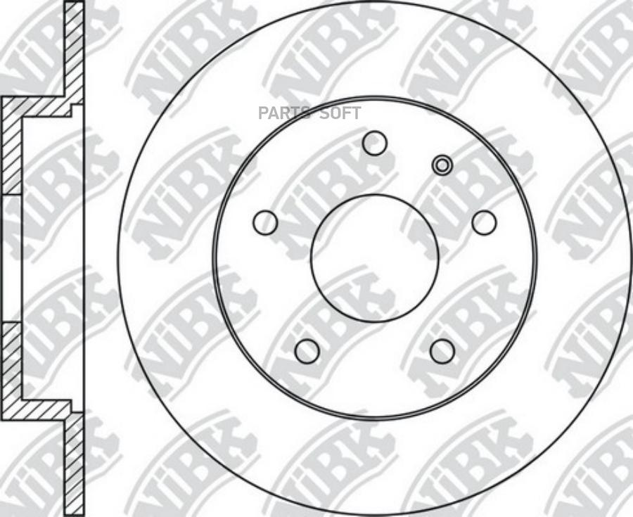 

Диск тормозной задний opel astra g/h/meriva a/ zafira b /d=264mm nibk rn1380