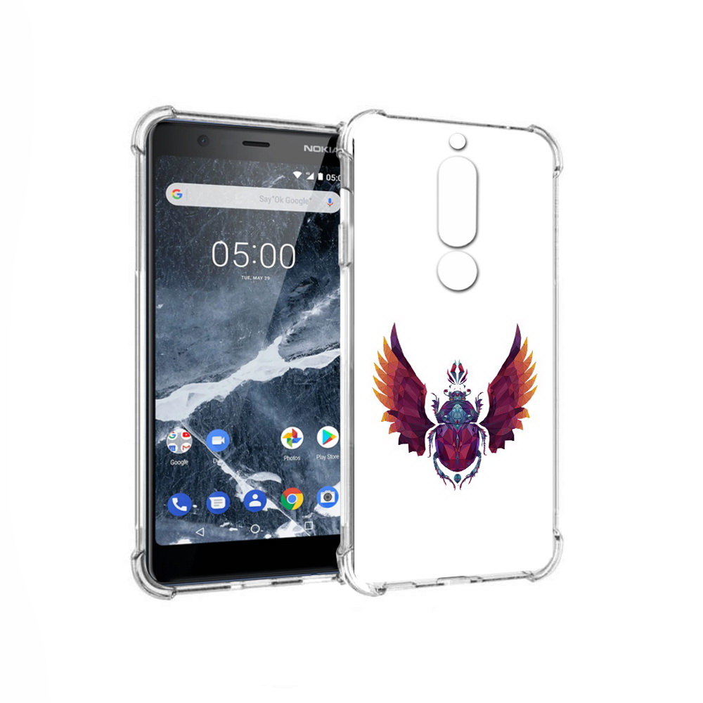 

Чехол MyPads Tocco для Nokia 5.1 алмазный скоробей (PT114144.121.219), Прозрачный, Tocco