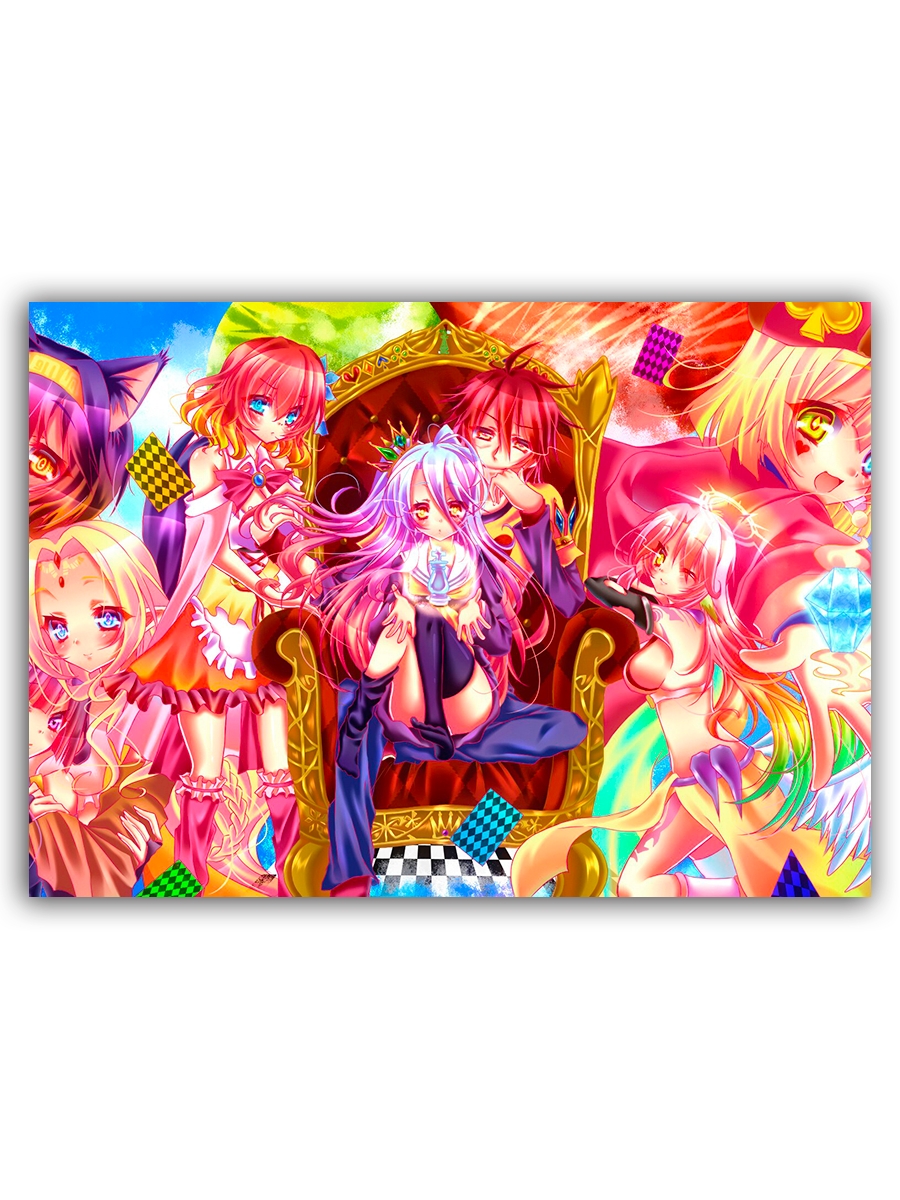 фото Магнит на холодильник drabs нет игры - нет жизни, no game no life