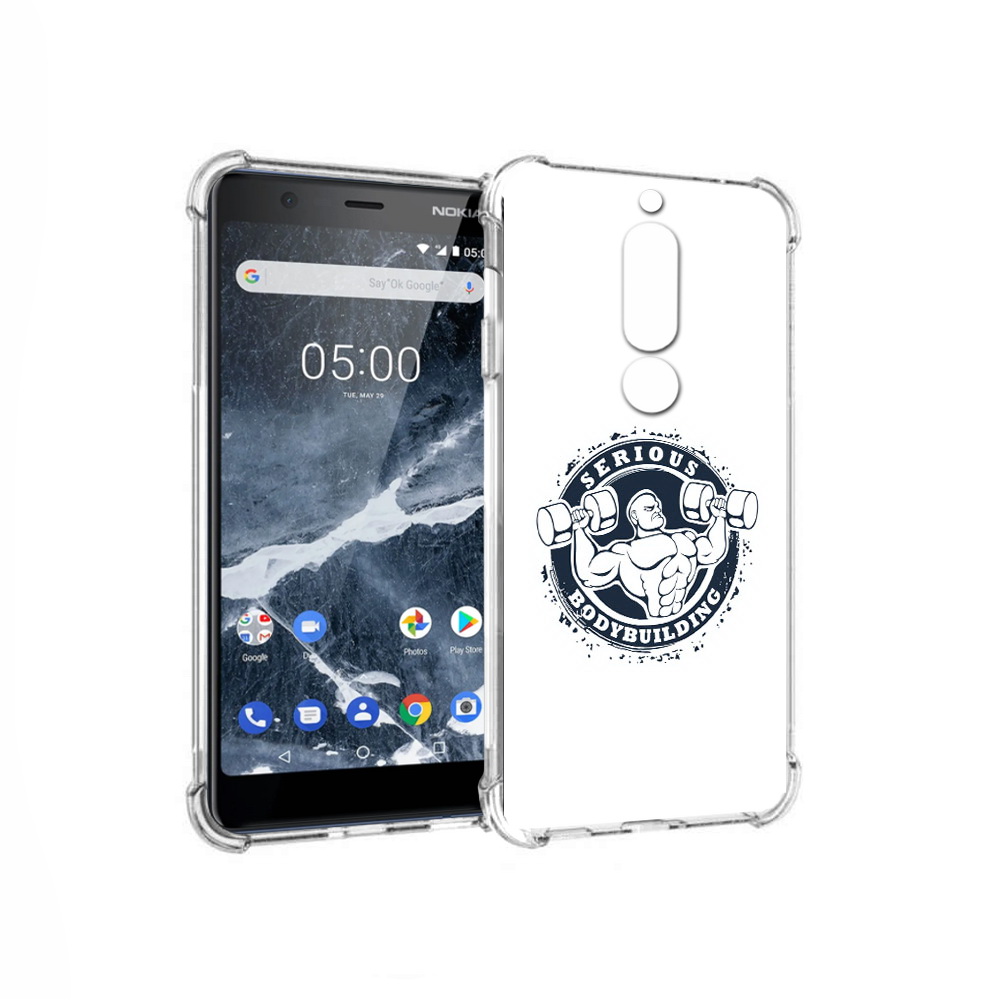 

Чехол MyPads Tocco для Nokia 5.1 бодибилдинг воля к победе (PT114144.121.231), Прозрачный, Tocco